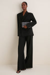 Black Gunmetal Woven Morgan Clutch