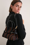 Cacao Multi River Small Top Handle Bag
