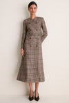 Black and Camel Check Gilliane Dress