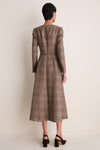 Black and Camel Check Gilliane Dress