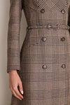 Black and Camel Check Gilliane Dress