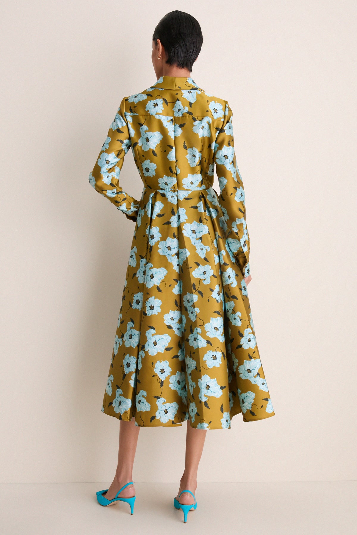 Mustard and Blue Breezy Poppy Celeste Dress