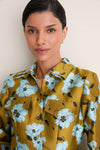 Mustard and Blue Breezy Poppy Celeste Dress