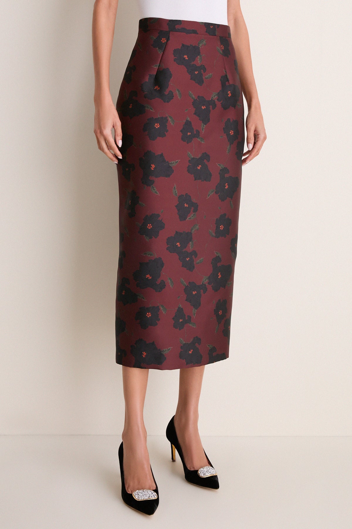 Red and Black Breezy Poppy Lorelei Skirt