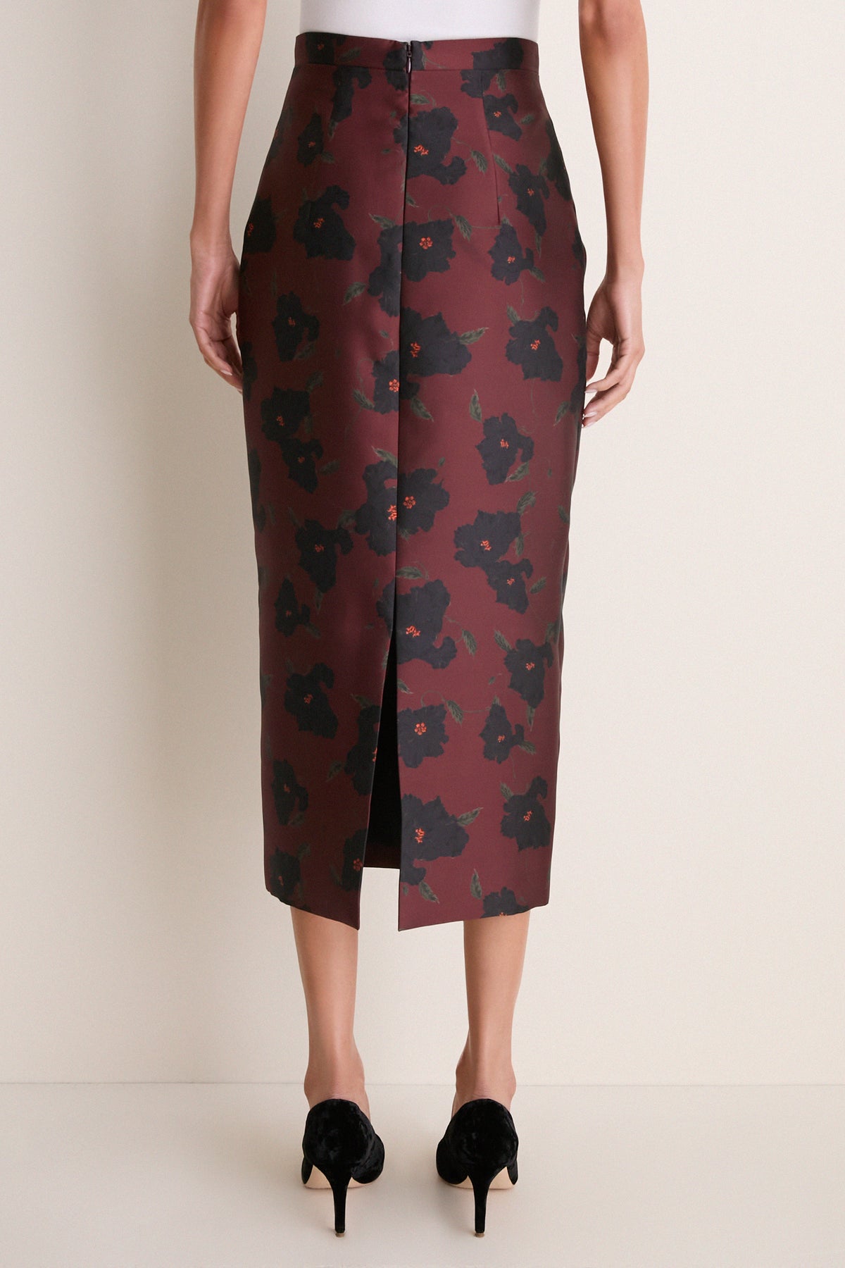 Red and Black Breezy Poppy Lorelei Skirt