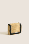 CHANEL Beige and Black Coco Mark Single Flap Chain Bag