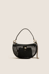 CHANEL Black Coco Mark Two-Way Shoulder Bag Half Moon