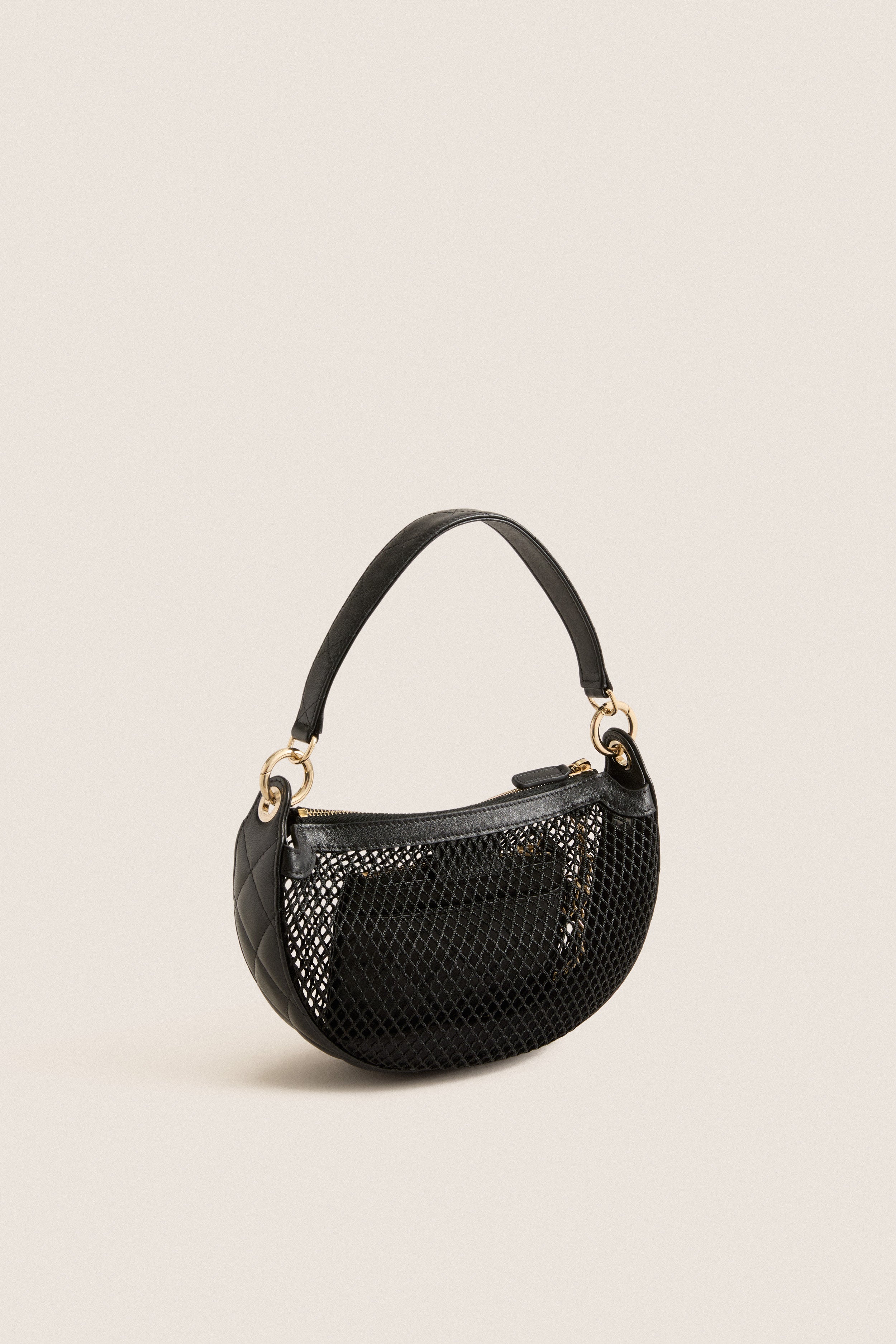 CHANEL Black Coco Mark Two-Way Shoulder Bag Half Moon | Tuckernuck