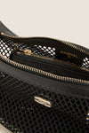 CHANEL Black Coco Mark Two-Way Shoulder Bag Half Moon