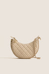 CHANEL Light Beige Lambskin Quilted Small Hobo Bag