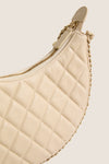 CHANEL Light Beige Lambskin Quilted Small Hobo Bag