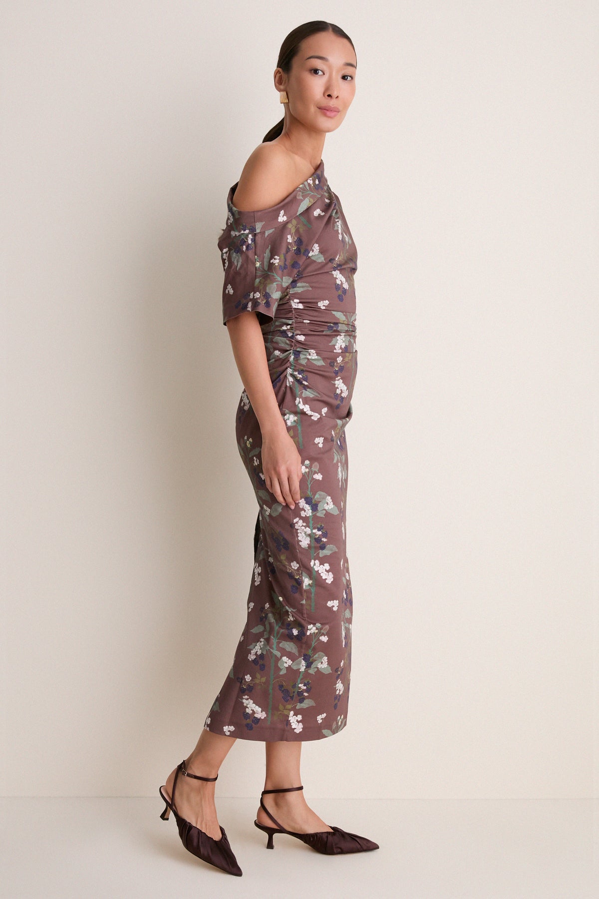 Chocolate Brown Bowery Midi Dress