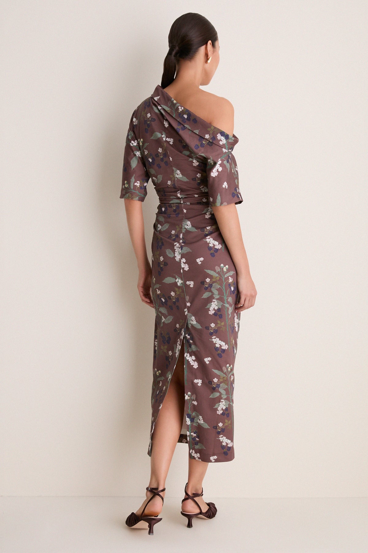 Chocolate Brown Bowery Midi Dress