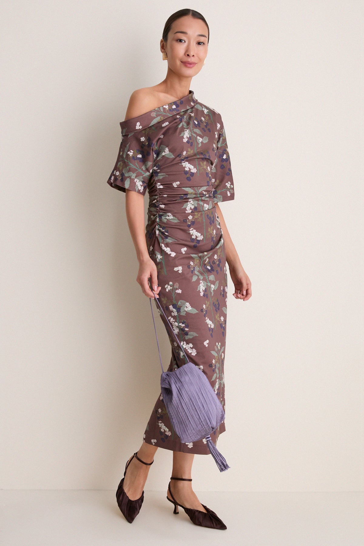 Chocolate Brown Bowery Midi Dress