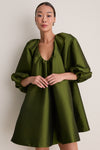 Dark Lime George Short Dress