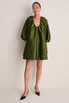 Dark Lime George Short Dress