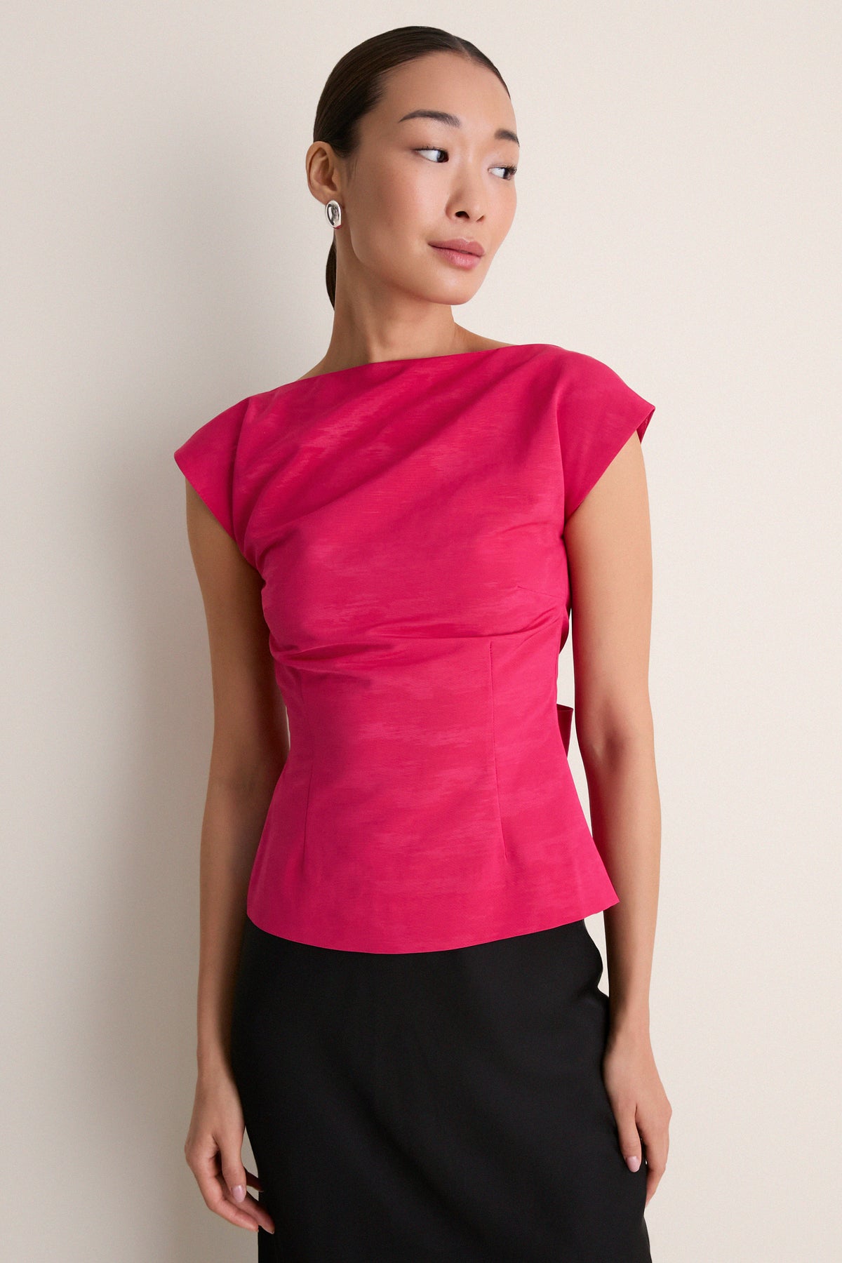 Raspberry Moire Atticus Top