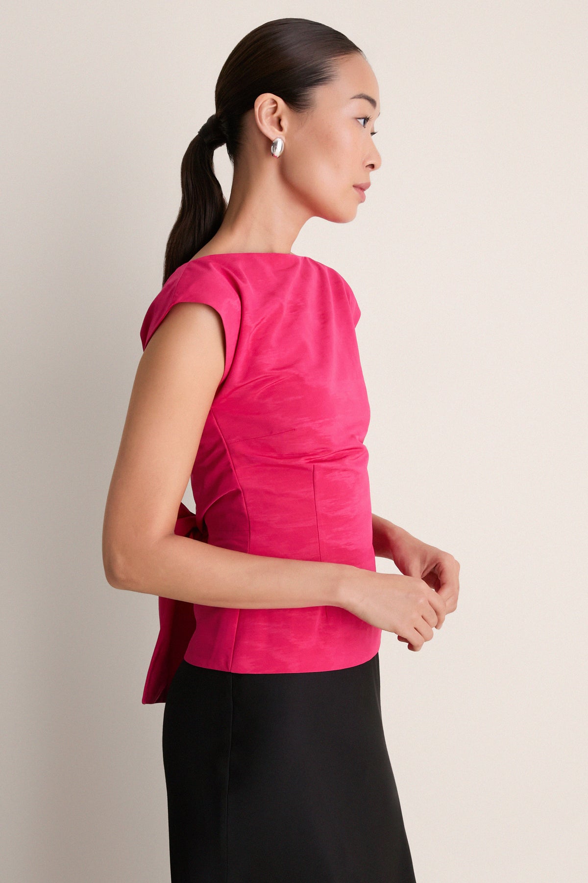 Raspberry Moire Atticus Top