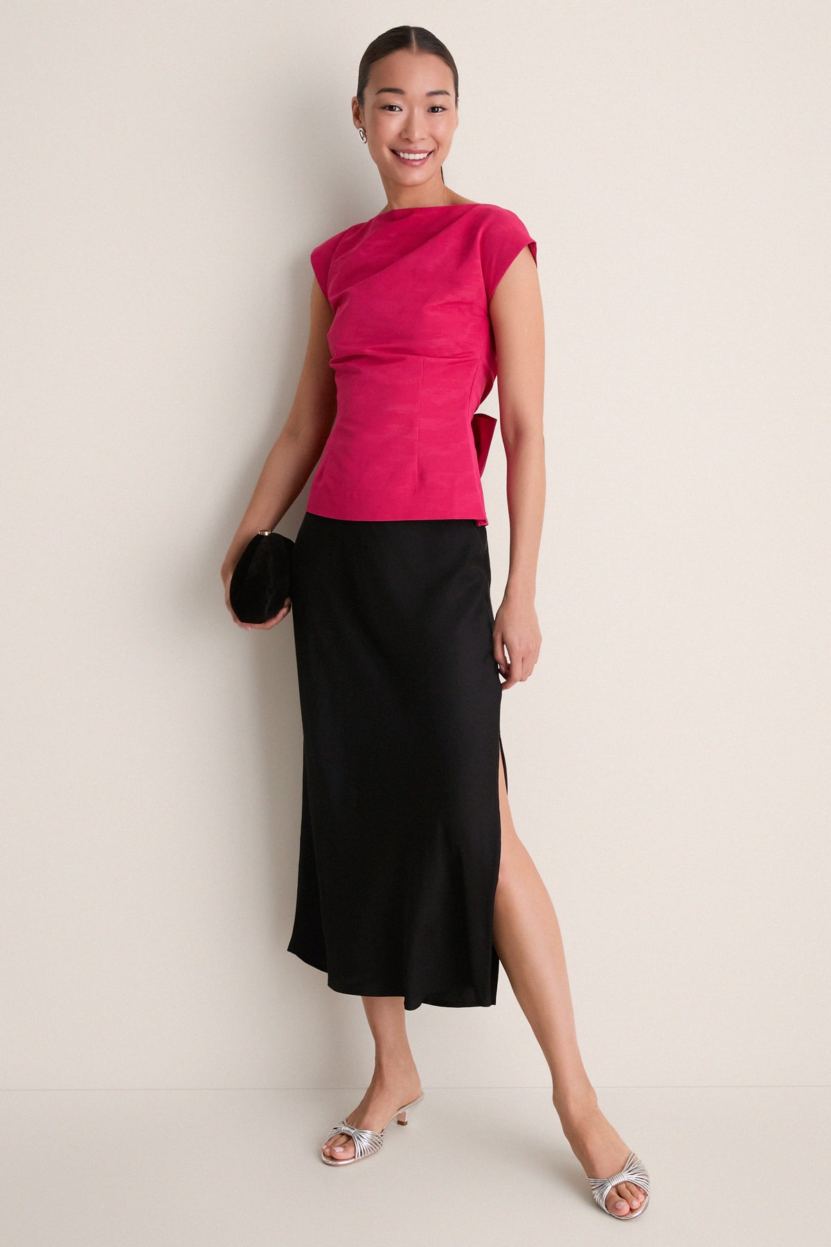 Raspberry Moire Atticus Top