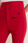 Red Aurora High Waist Flare Ski Pant