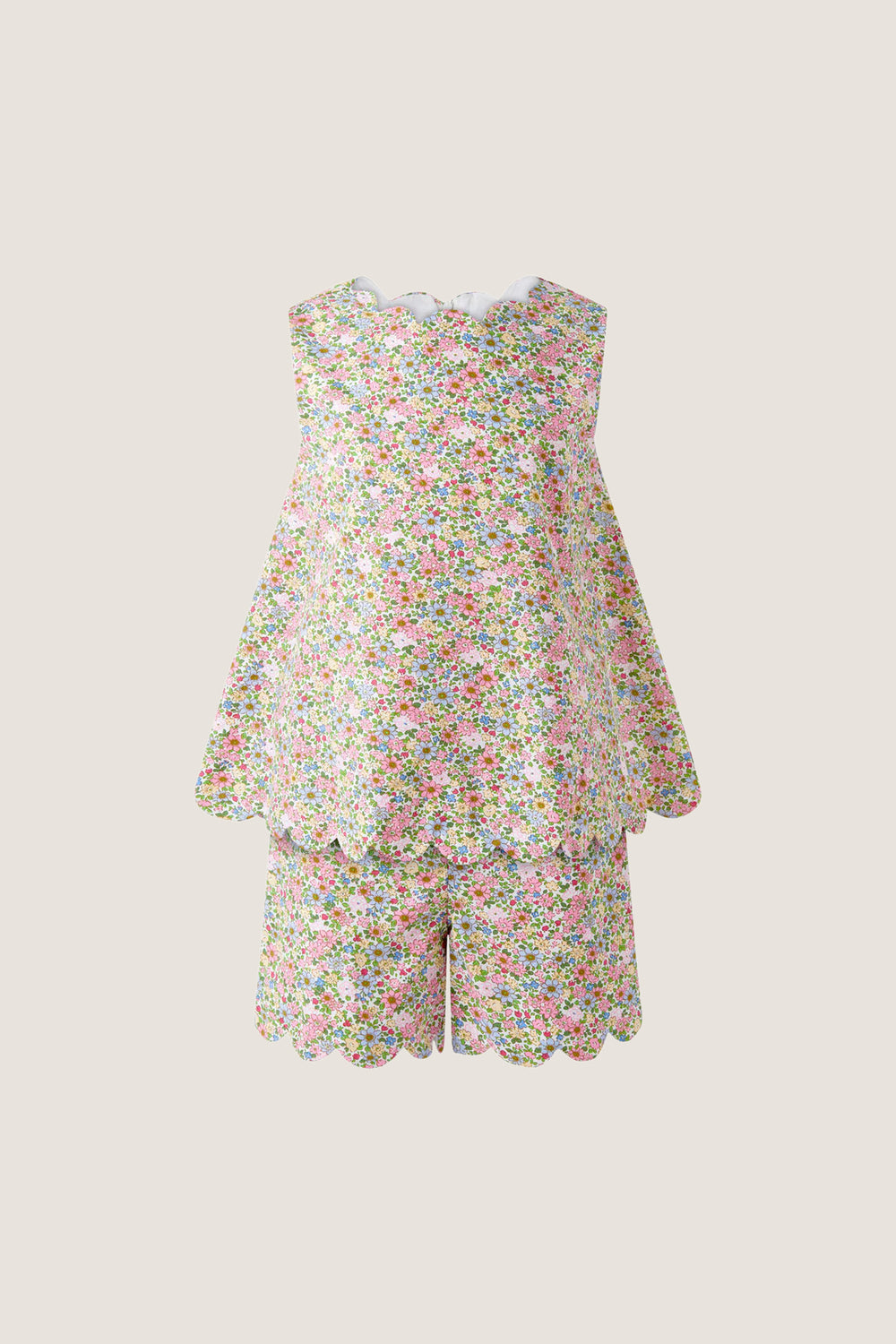 Pastel Floral Scalloped Set