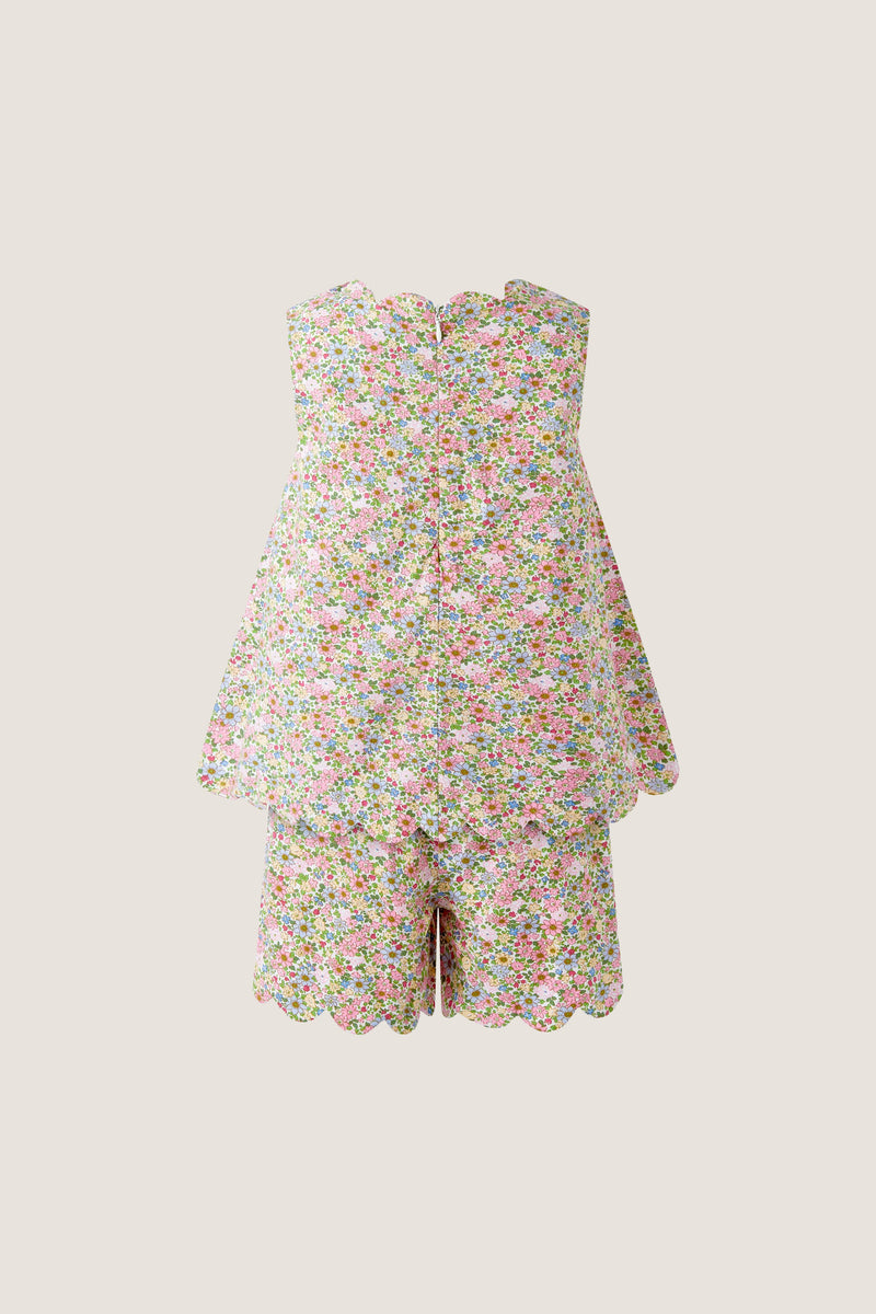 Pastel Floral Scalloped Set
