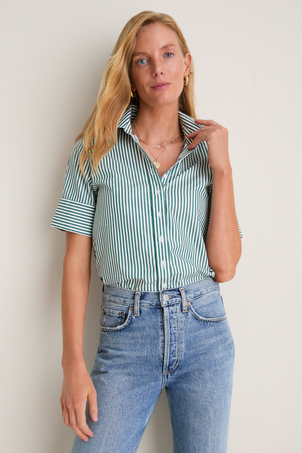 Hunter Stripe Short Sleeve Shirt