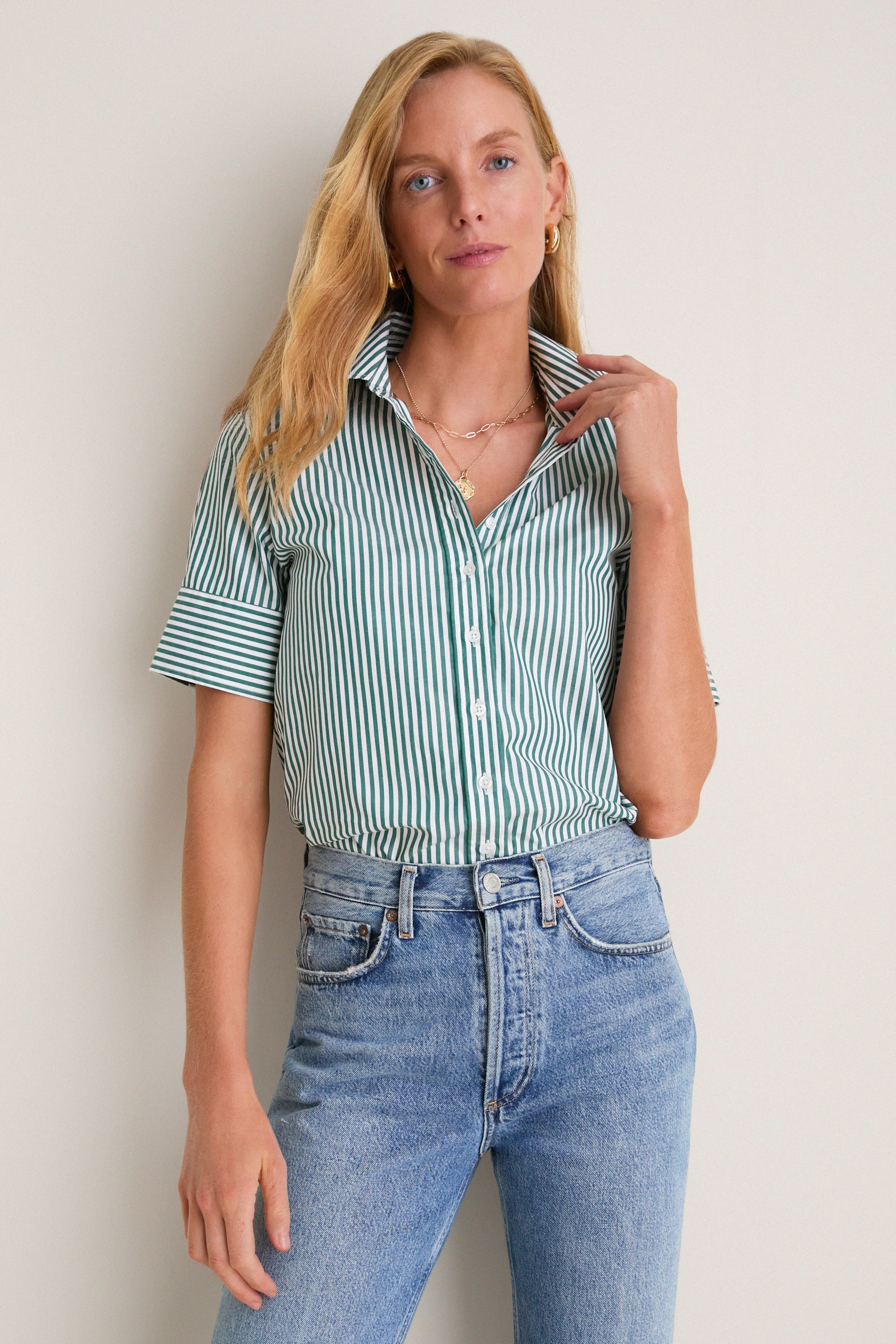 Hunter Stripe Short Sleeve Shirt