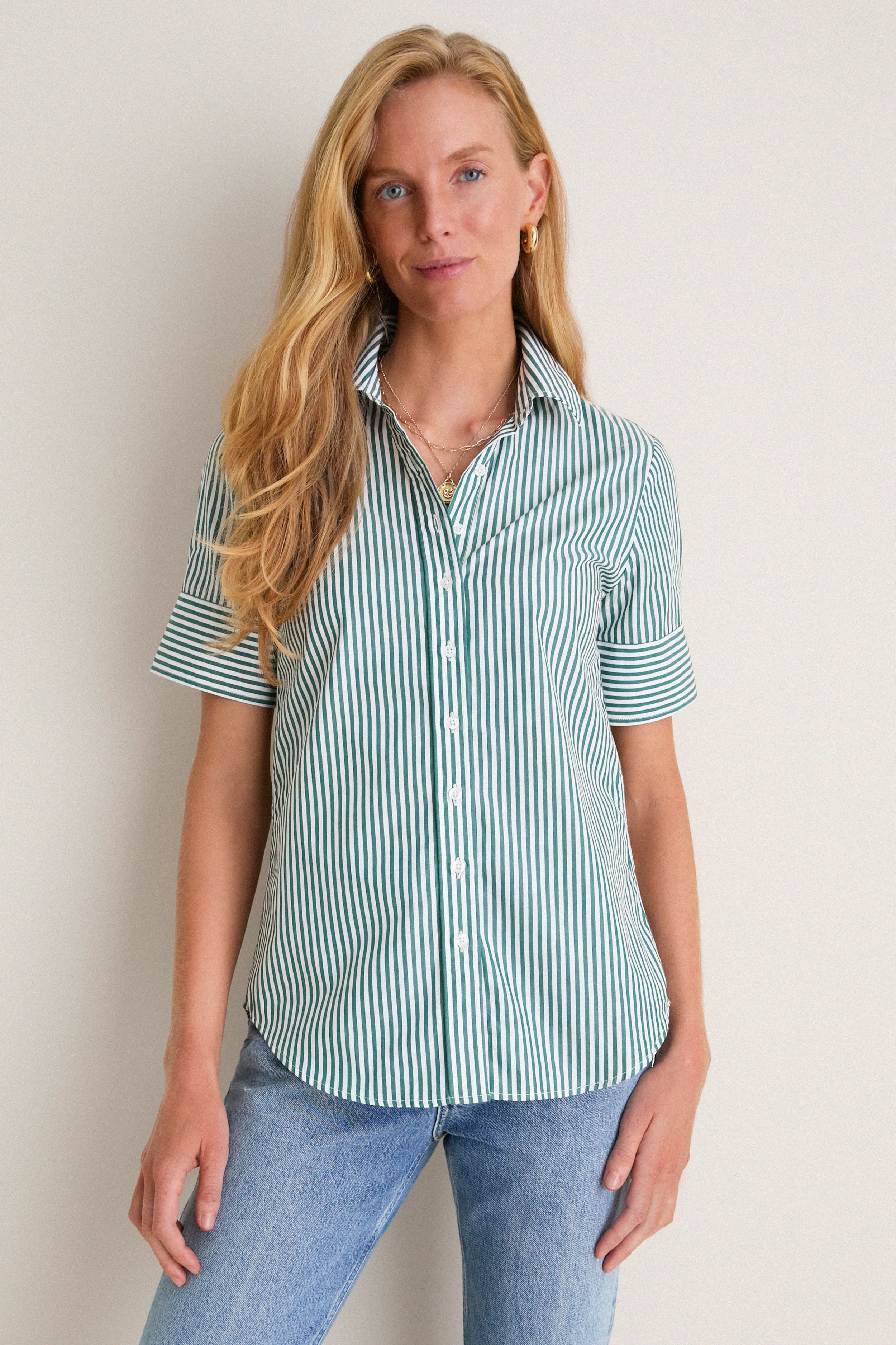 Hunter Stripe Short Sleeve Shirt
