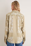 Sage Scarf Print Boyfriend Shirt