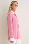 Rose and Cream Collar Silky Shirt