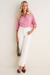 Rose and Cream Collar Silky Shirt