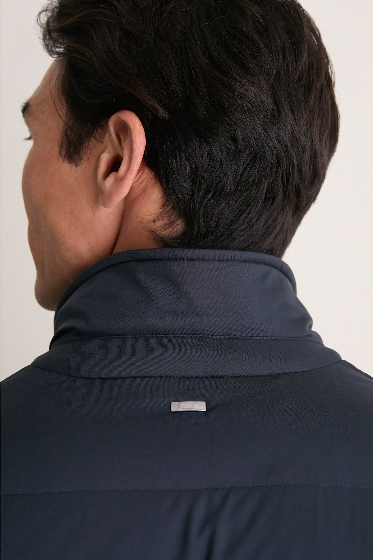 Navy Quilted Blazer with Windguard