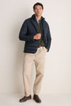 Navy Quilted Blazer with Windguard