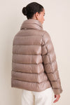 Taupe Nylon Ultralight Jacket with Side Snap