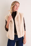 Champagne Beaver Faux Fur Effect Vest