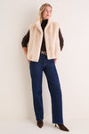 Champagne Beaver Faux Fur Effect Vest