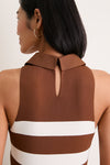 Chocolate Stripe Marina Dress