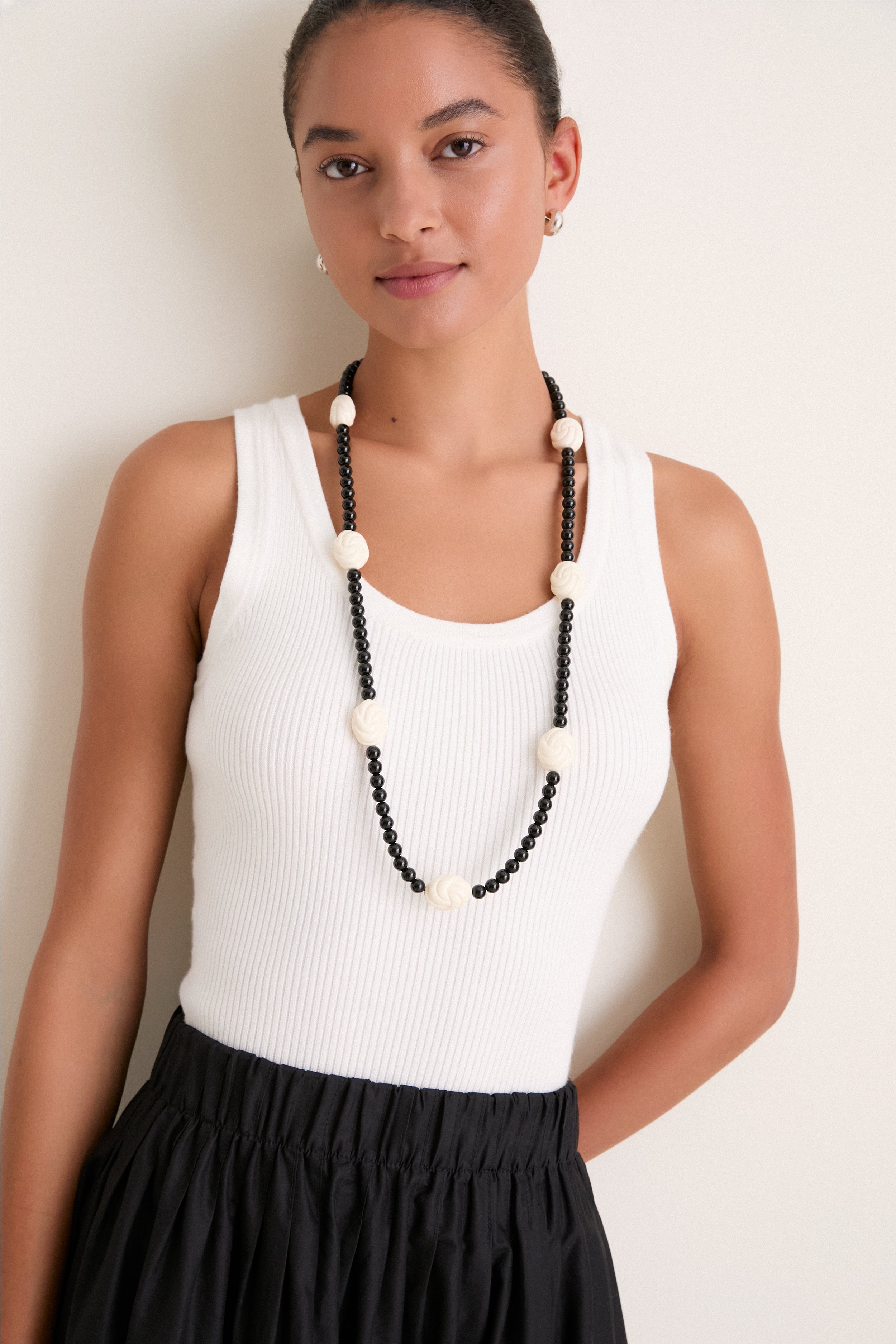 Black and Ivory Myra Necklace