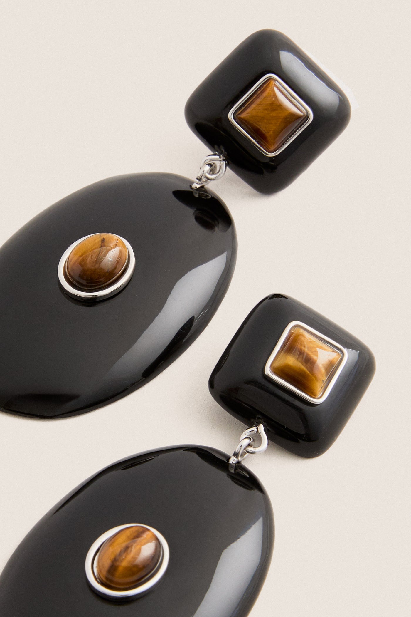 Black and Brown Pantheon Earrings