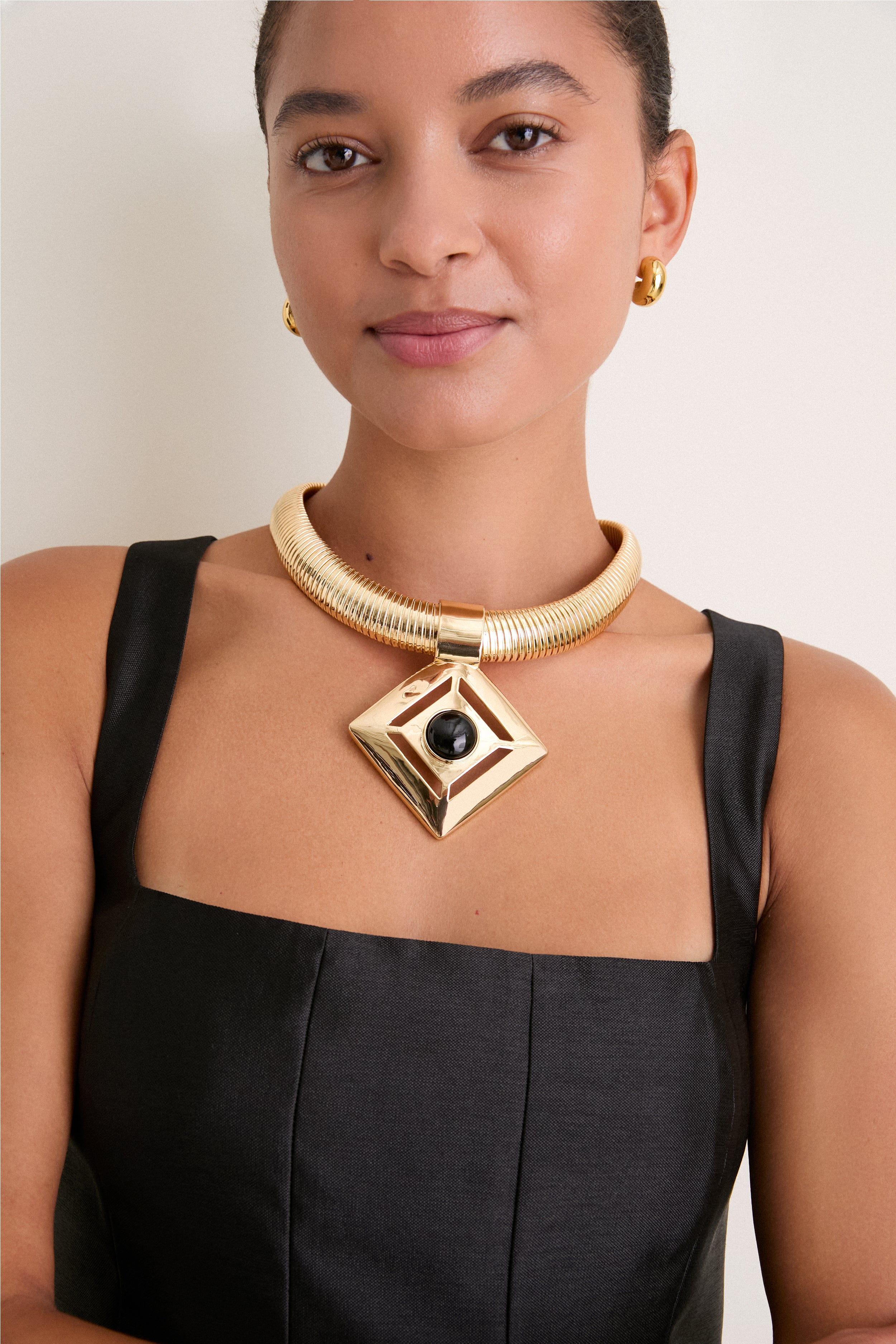 Gold and Black Nysa Necklace