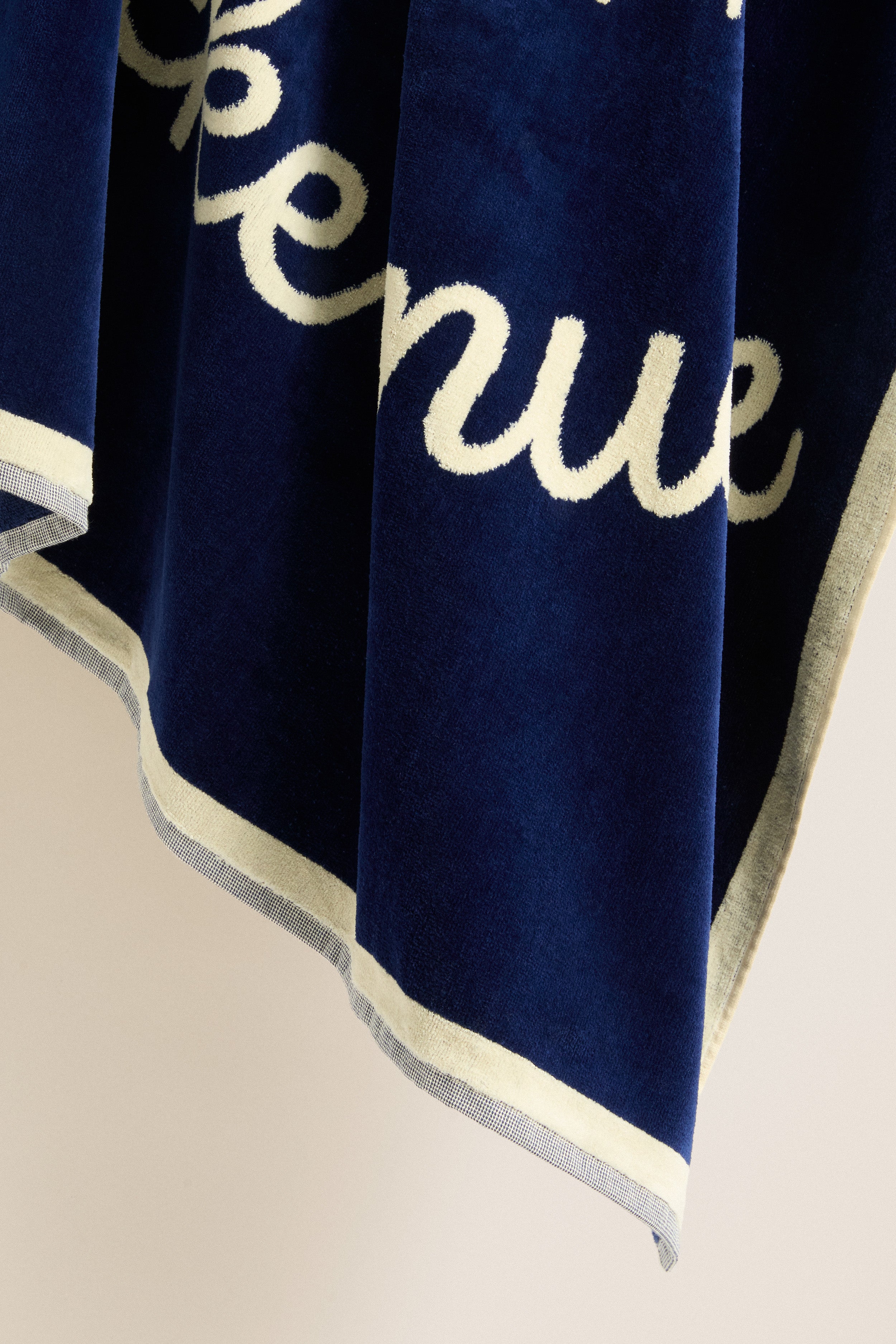 Navy Sailboat Oversized Beach Towel