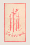 Cream Sailboat Oversized Beach Towel