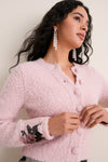 Antique Rose Boucle Alpaca Cardigan