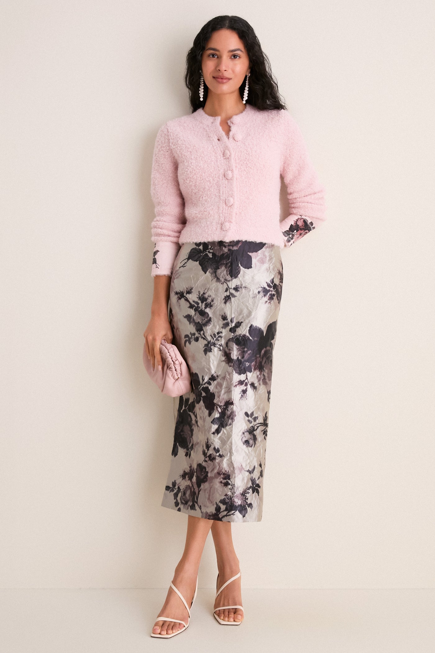 Antique Rose Boucle Alpaca Cardigan
