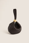 Mocha Woven Leather Zambia Bag