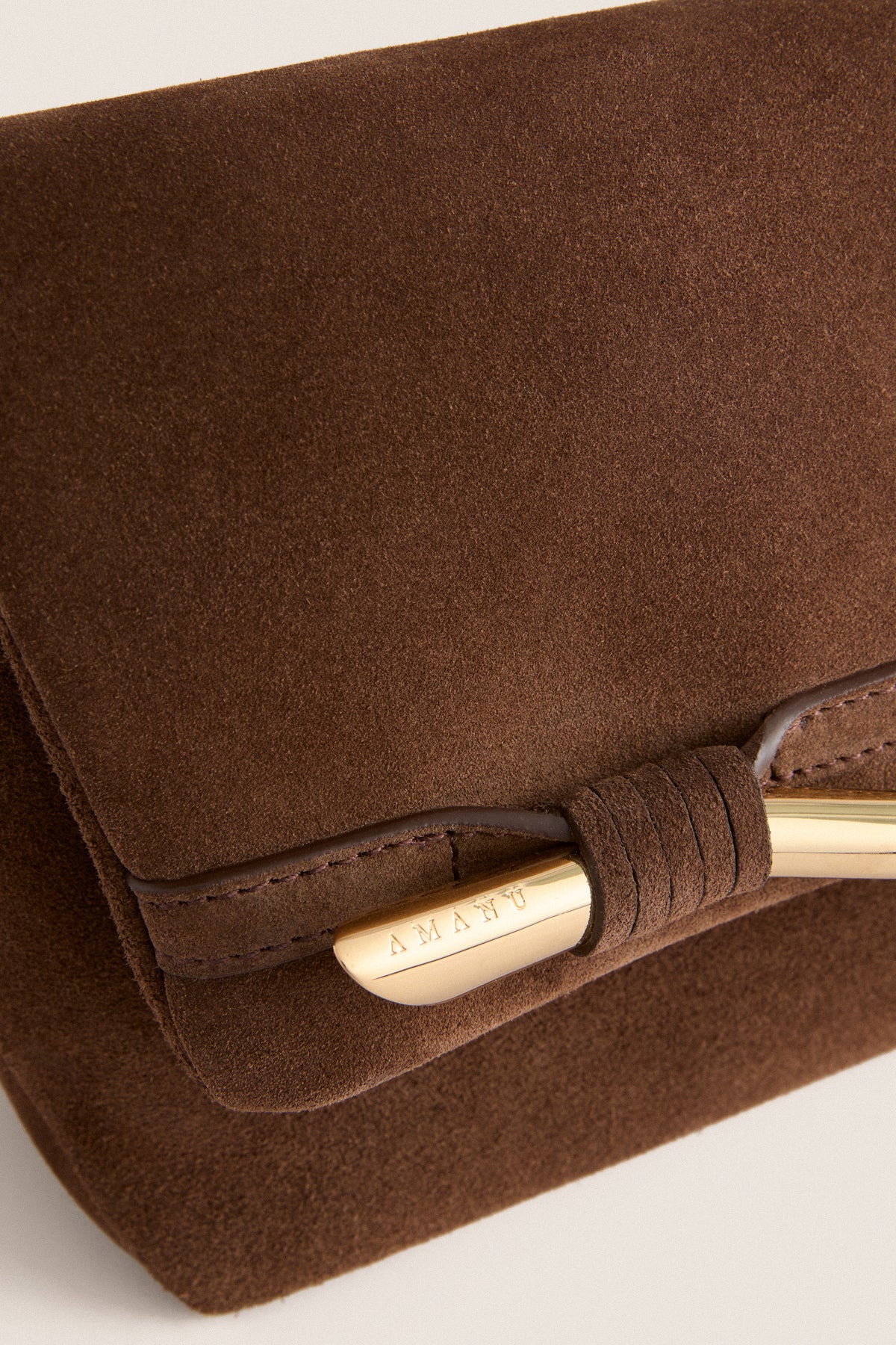 Chocolate Suede Egypt Clutch