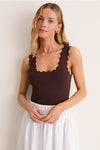 Chocolate Ric Rac Compression Tank