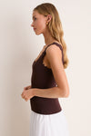 Chocolate Ric Rac Compression Tank