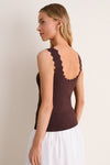 Chocolate Ric Rac Compression Tank